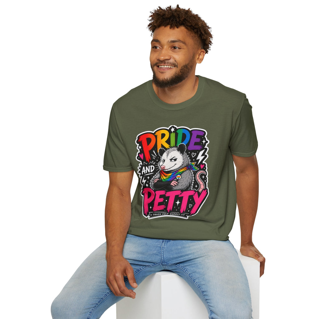 Pride and Petty T-Shirt — Rainbow Possum LGBTQ+ Graphic Tee