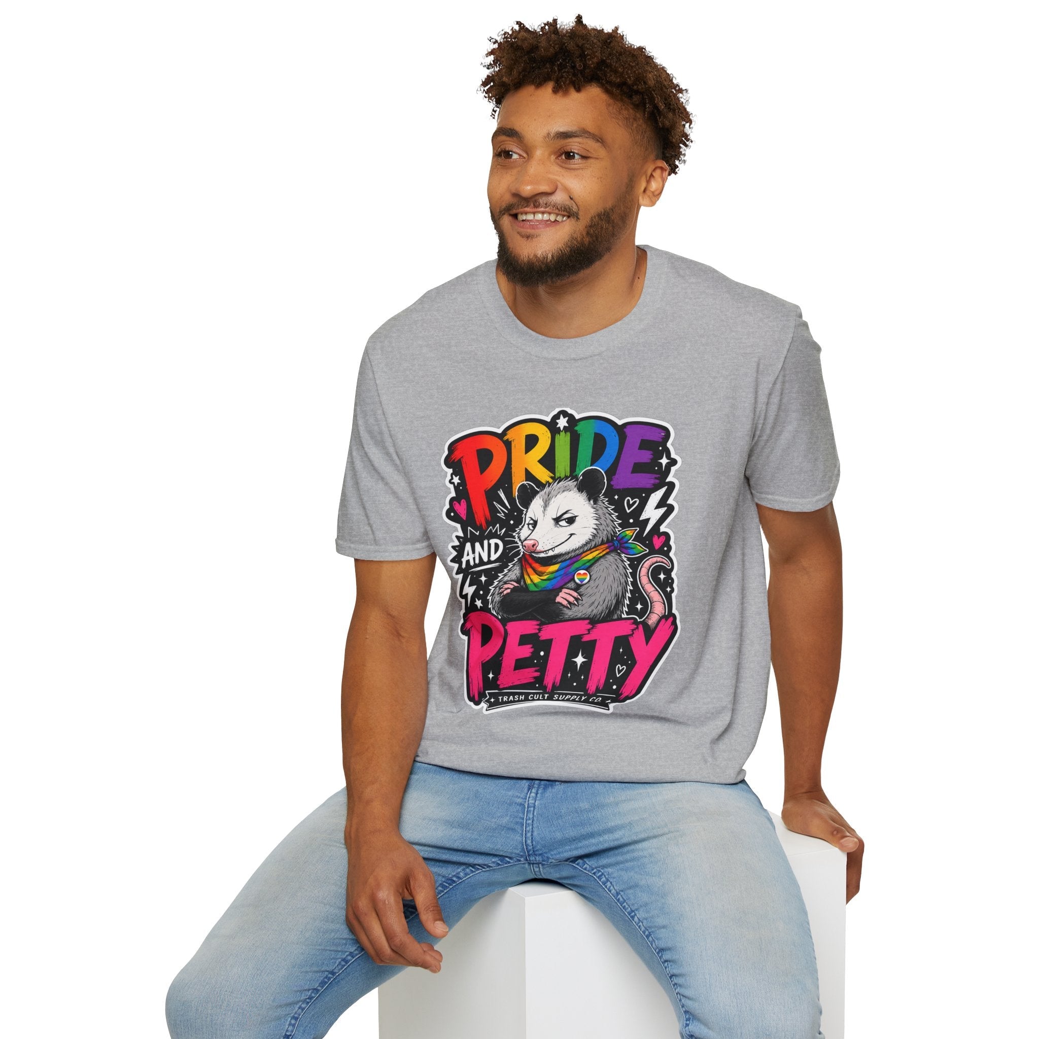 Pride and Petty T-Shirt — Rainbow Possum LGBTQ+ Graphic Tee