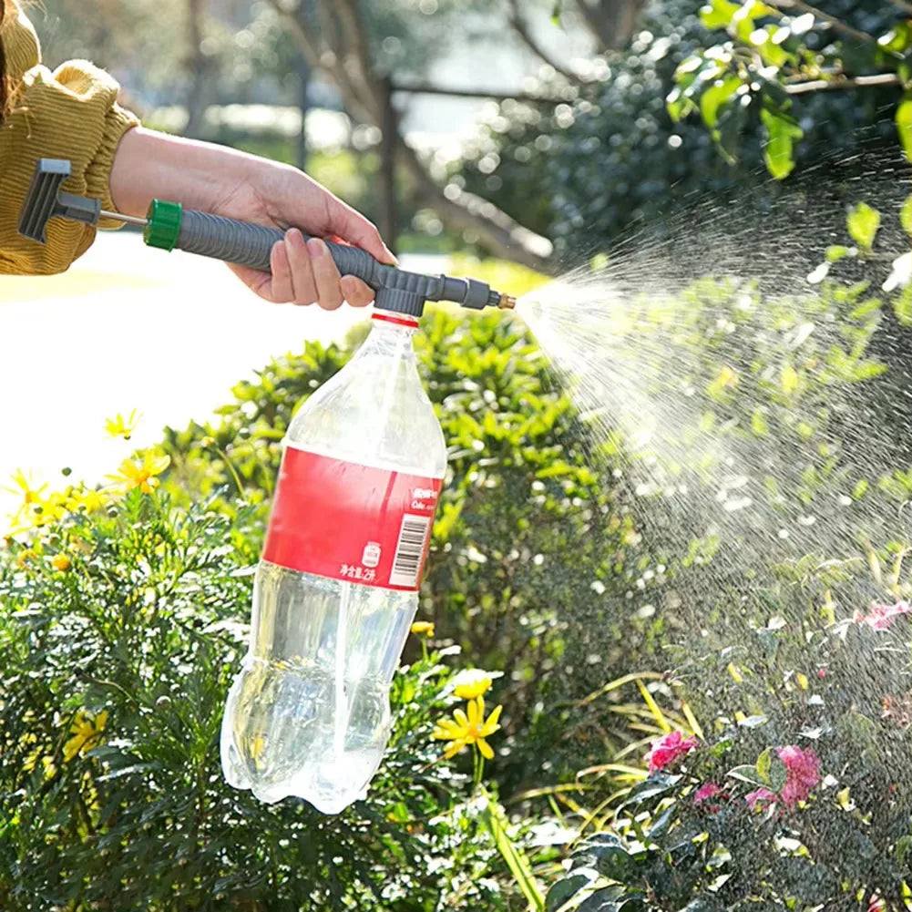 High Pressure Air Pump Manual Sprayer Adjustable Drink Bottle Spray Head Nozzle Garden Watering Tool Sprayer Agriculture Tools