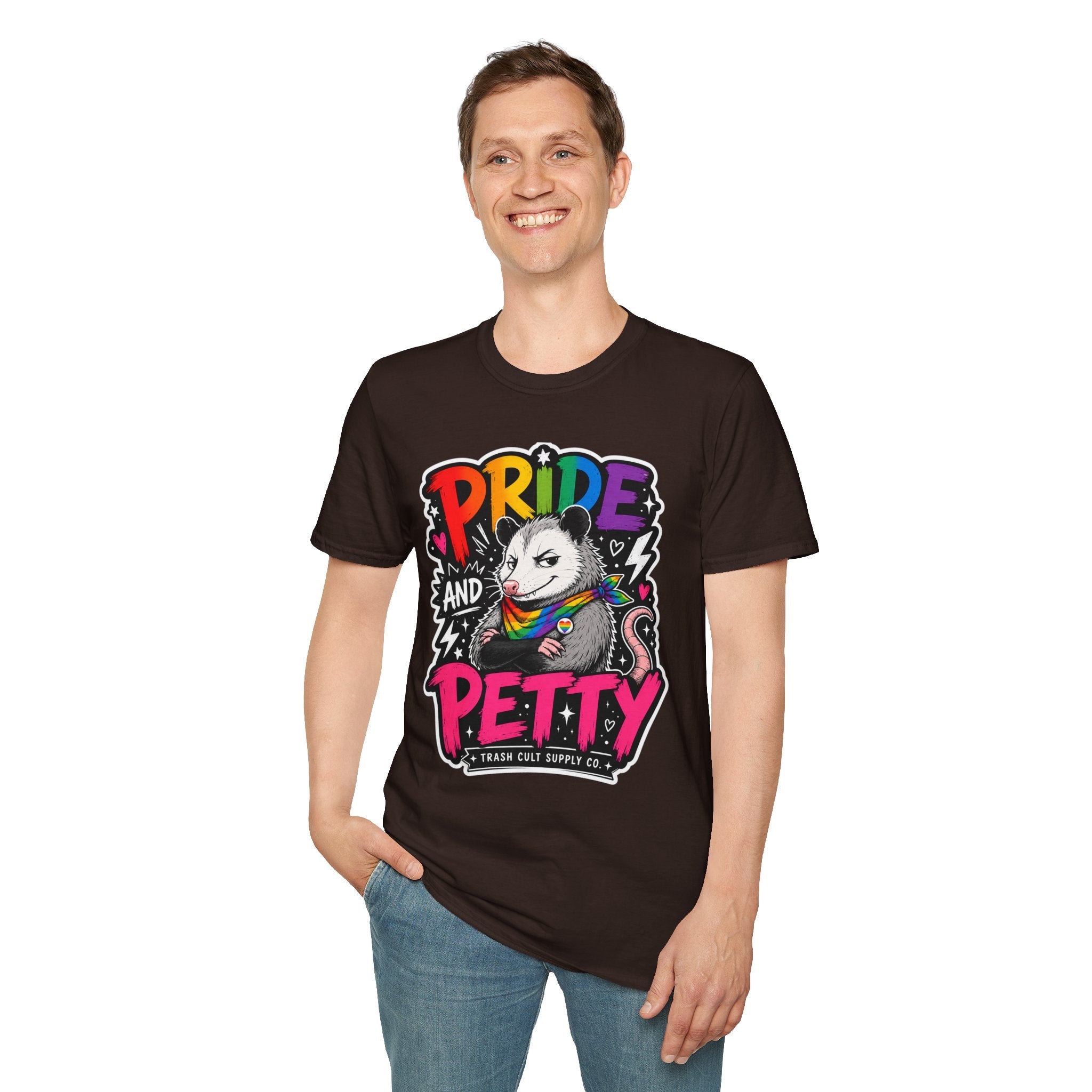 Pride and Petty T-Shirt — Rainbow Possum LGBTQ+ Graphic Tee