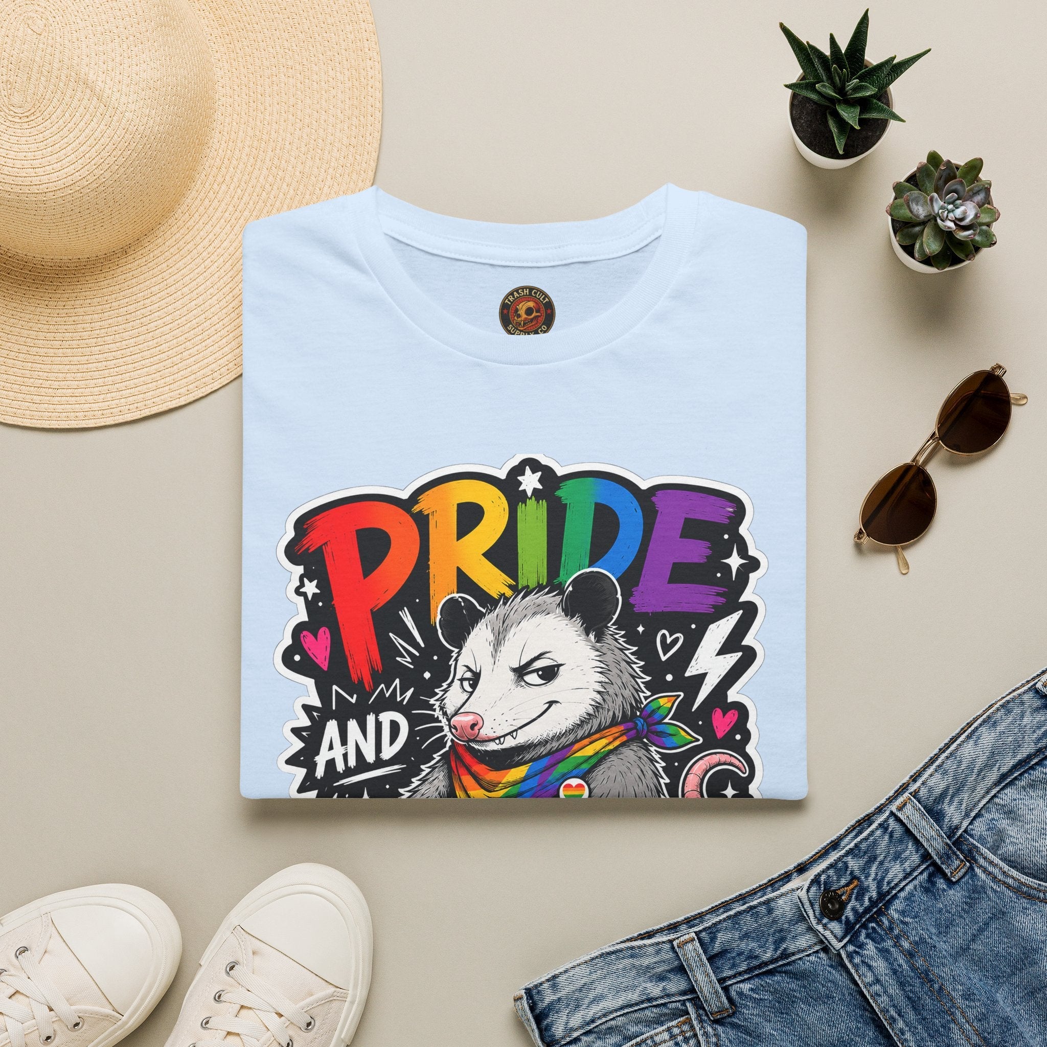 Pride and Petty T-Shirt — Rainbow Possum LGBTQ+ Graphic Tee