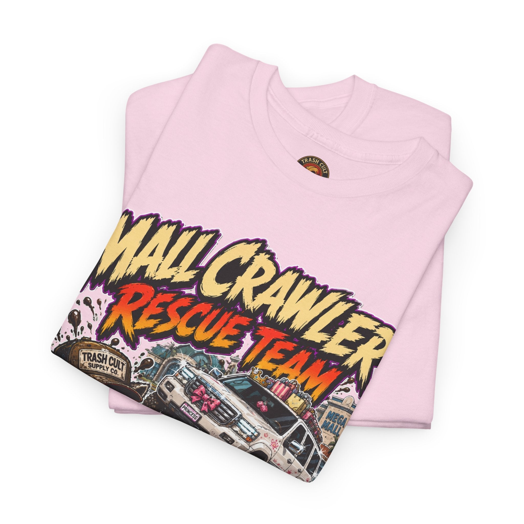 Mall Crawler Rescue Team T‑Shirt — Vintage Raccoon Rescue Graphic Tee (“No Curb Left Behind”)