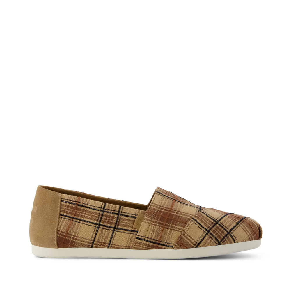 Womens Alpargata Classic Toffee Textured Plaid